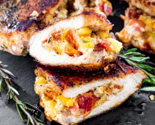 Apple Bacon Stuffed Pork